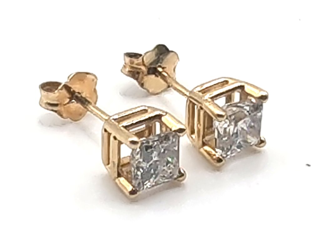 14K Gold Diamond Earrings
