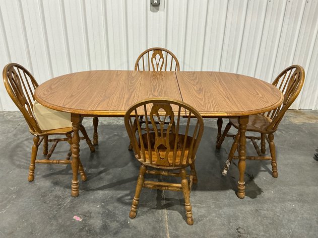 Image for Oak Dining Table And Four Chairs