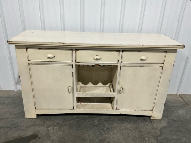 Image for Wood Sideboard With Wine Rack