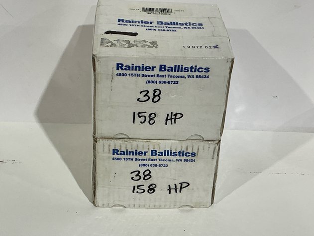 Image for Rainier Ballistics 38 Cal 158HP Bullets