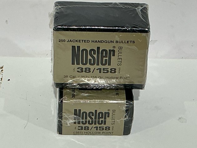 Image for Nosler 44841 38 Caliber 158 Grain Bullets