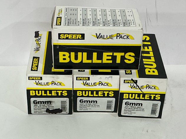 Image for Speer 4720 6mm .243 70 Gr TNT Bullets