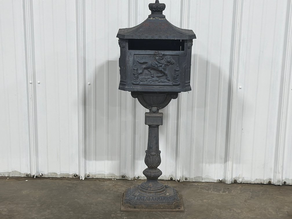 Cast Iron Pedestal Mailbox