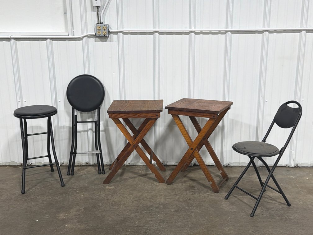 Folding Chairs And Tray Tables