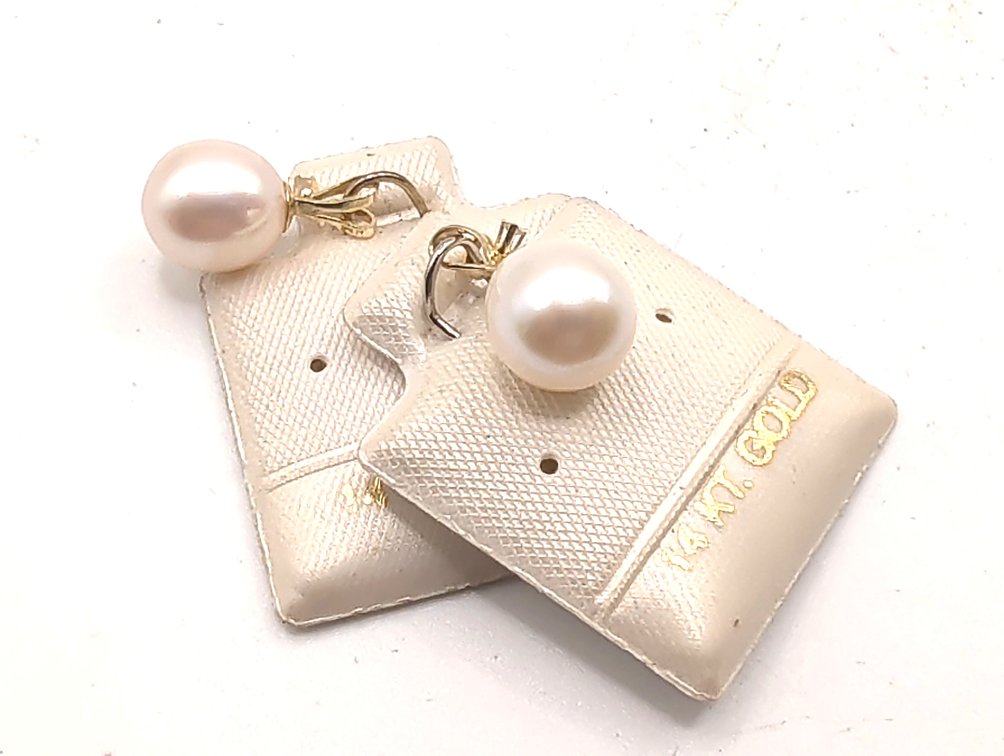 14K Gold Pearl Pendants