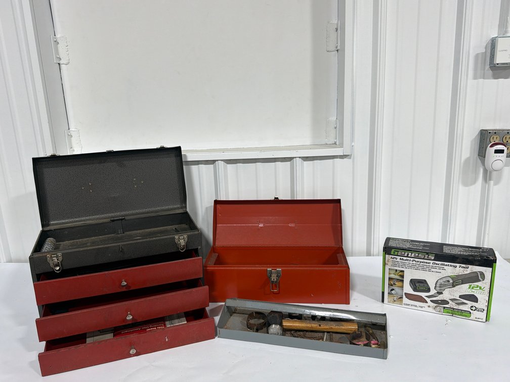 Genesis GLMT12 Oscillating Tool & Toolboxes