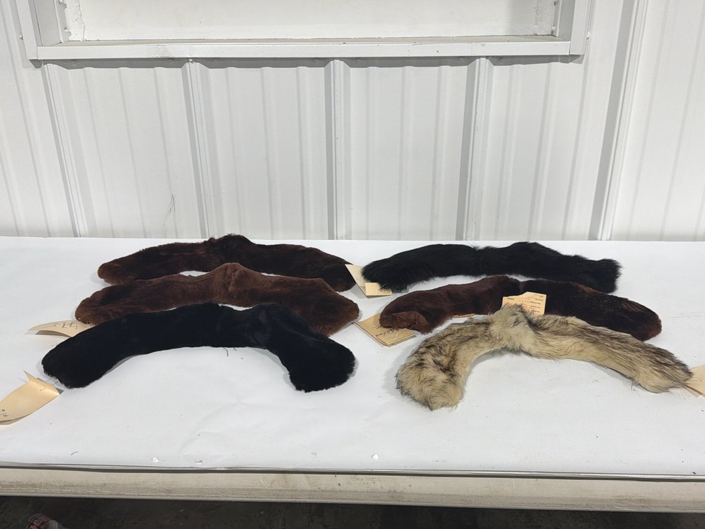 6 Assorted Dyed Lamb Fur Accessories