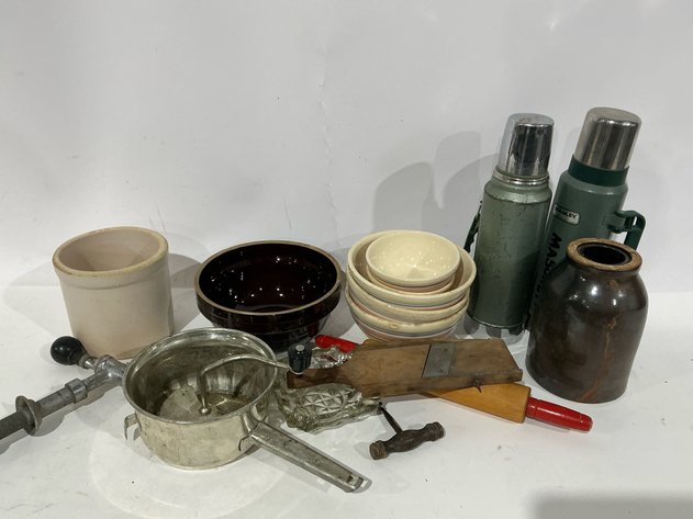 Image for Kitchenware, Stoneware And Tools Lot