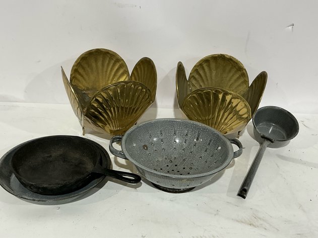 Image for Cast Iron Skillet, Brass, And Enamelware