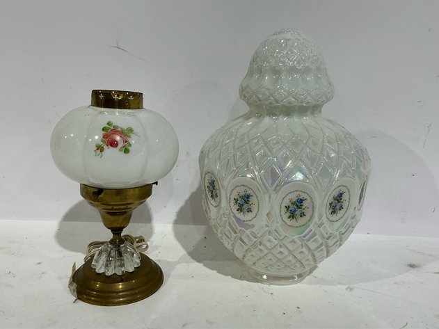 Image for Electric Table Lamp And Glass Lamp Shade