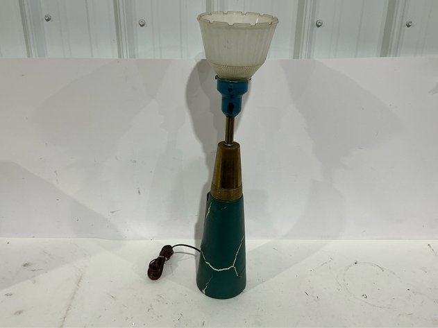Image for Table Lamp With Fluted Glass Shade