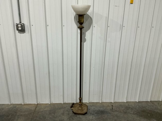 Image for Torchiere Floor Lamp With Glass Shade