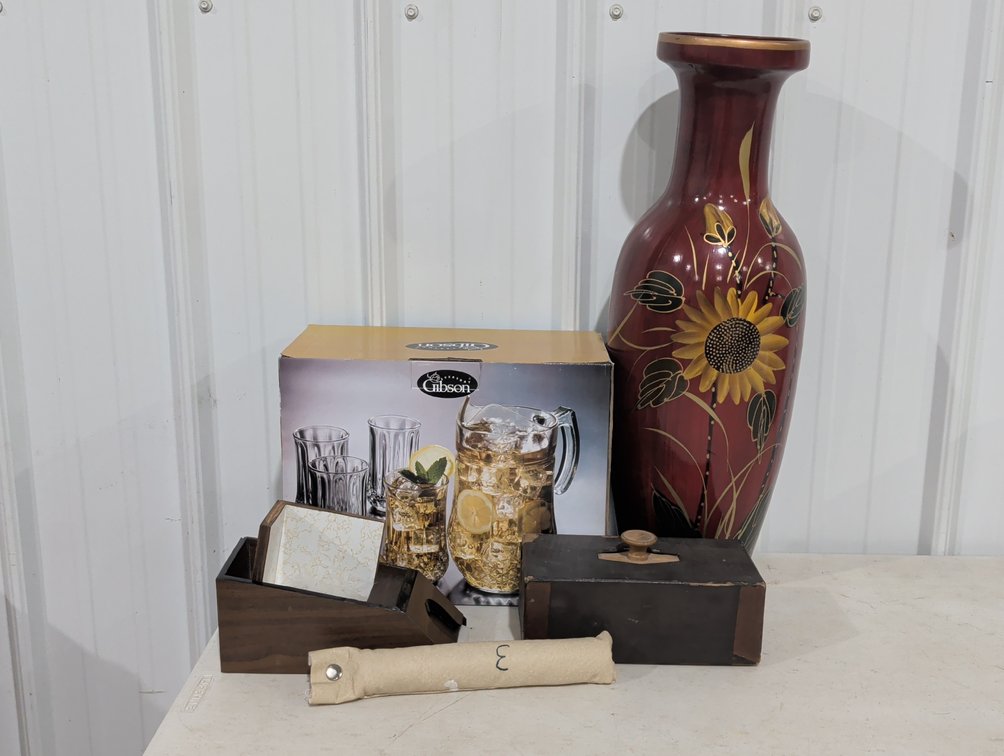 Gibson Jewel Light Drinkware And Decor Lot