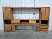 Oak Veneer Modular Wall Bed Unit