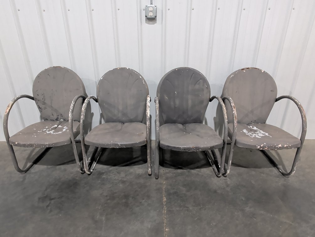 Vintage Clam Shell Patio Chairs
