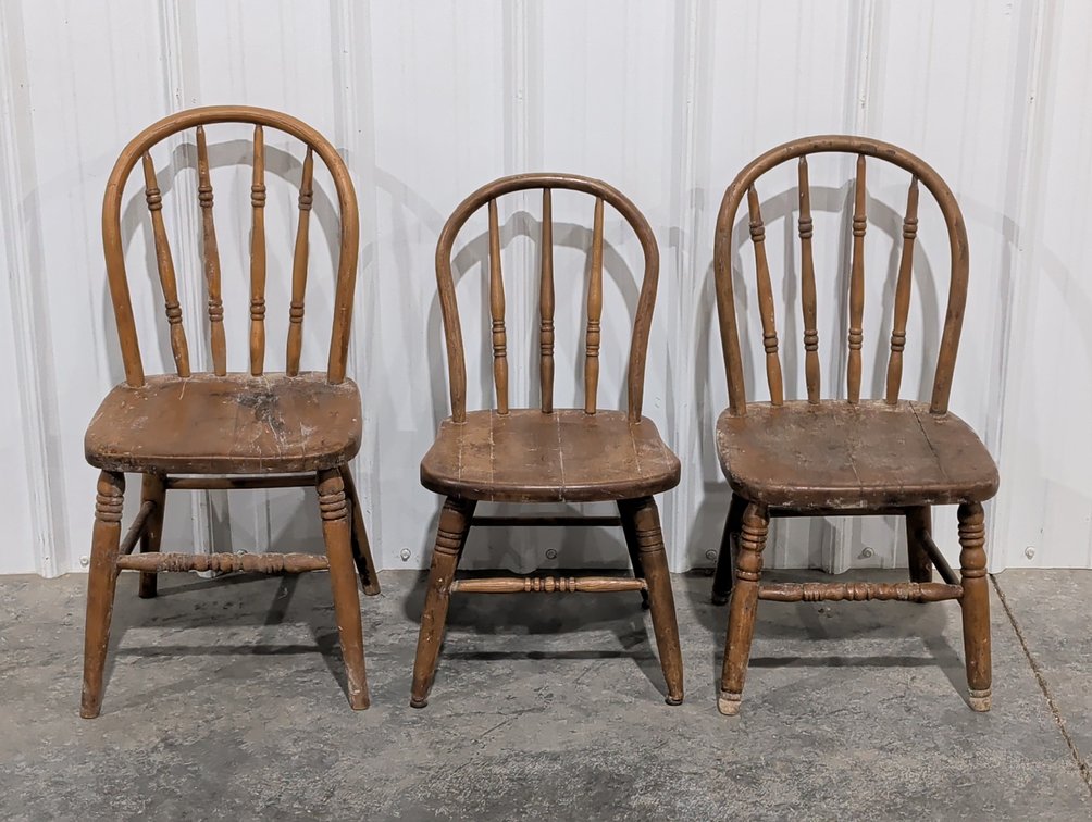 Vintage Wooden Children's Chairs