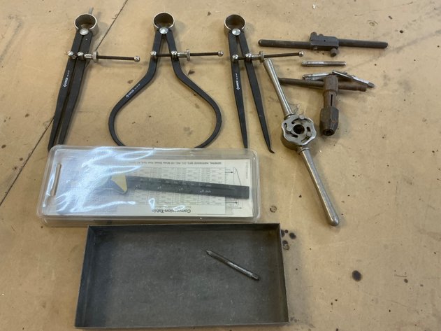 Image for Machinist Calipers And Tap Tools Lot