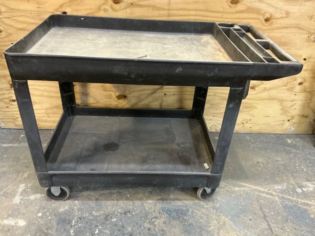 Image for Two-Shelf Plastic Utility Service Cart