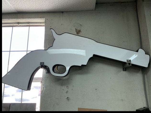 Image for Revolver Shaped 6' Light Box Sign