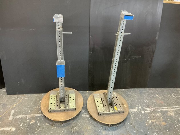 Image for Pair Of Mobile Perforated Metal Stands