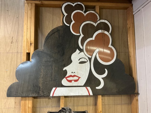 Image for Stylized Woman Profile Cutout Sign