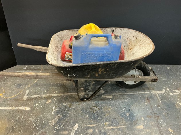 Image for Wheelbarrow With Fuel Cans