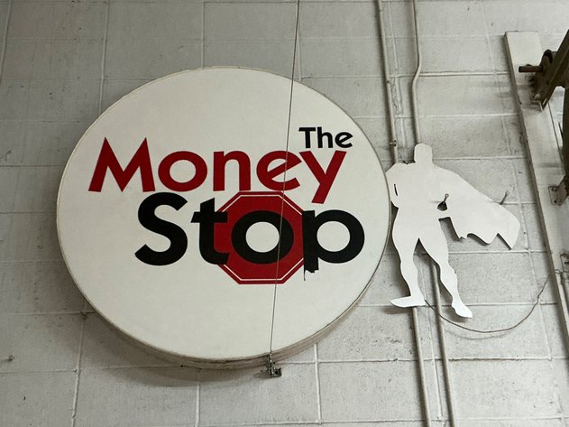 Image for The Money Stop Round Sign And Cutout
