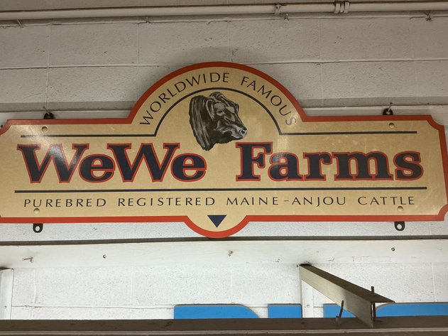 Image for WeWe Farms Maine-Anjou Cattle Sign