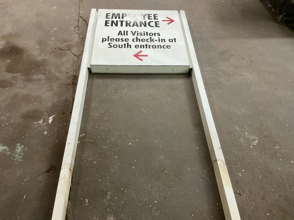 Directional Employee Entrance Sign On Posts
