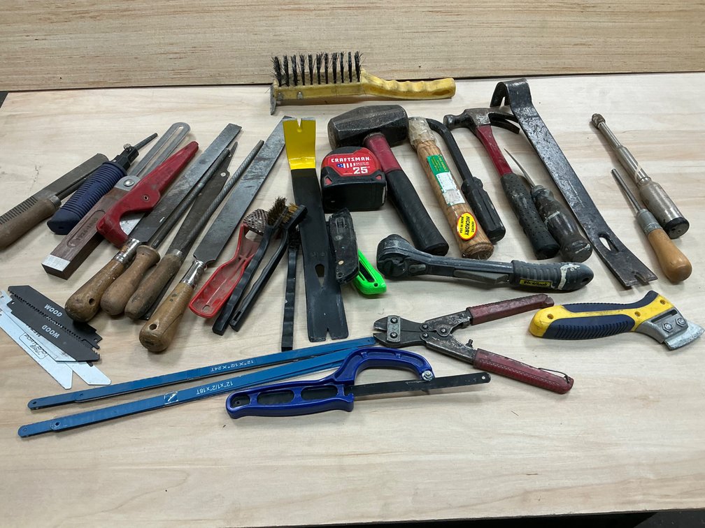 Hammers, Pry Bars, Files, Tools And More