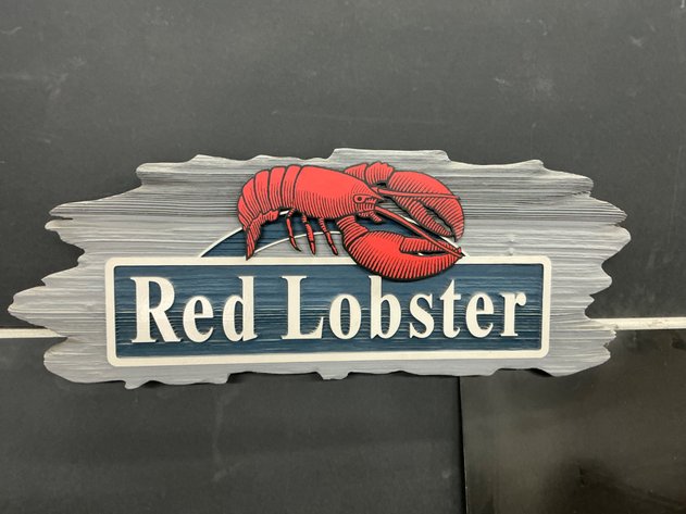 Image for Red Lobster Carved Restaurant Sign