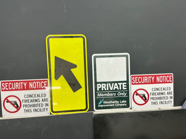 Image for Security And Directional Metal Signs
