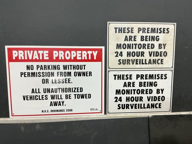 Image for Metal Security And Parking Signs