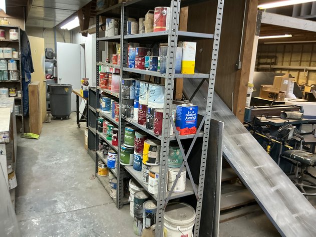 Image for Industrial Shelving With Assorted Paints