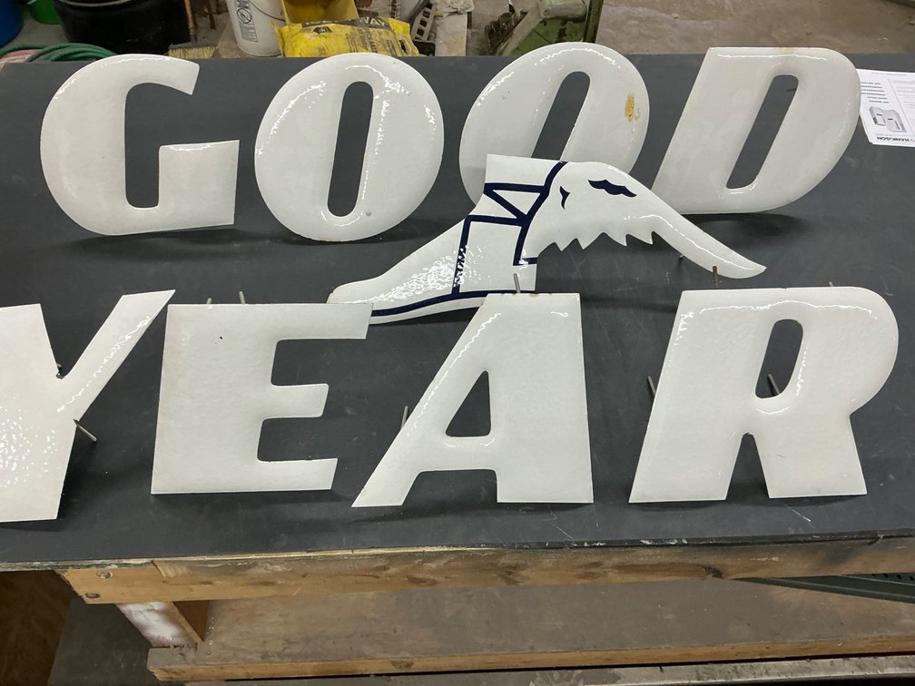 Porcelain Goodyear Sign