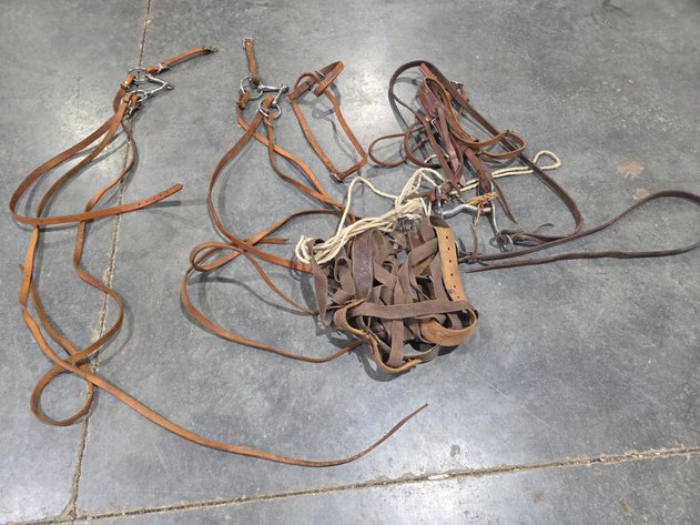 Image for Leather Horse Tack Bridles Bits And Reins