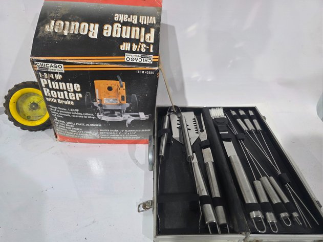 Image for Chicago Electric 43585 Plunge Router Lot
