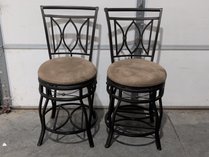 Pair Of Metal Swivel Barstools