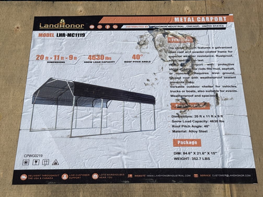 LandHonor 20' x 11' Metal Carport