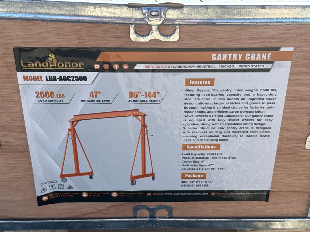 LandHonor 2500Lbs Gantry Crane