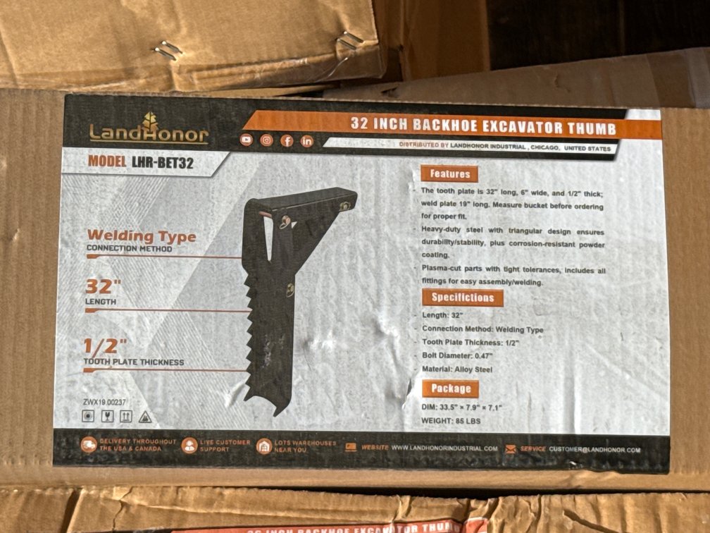LandHonor 32” Backhoe Excavator Thumb