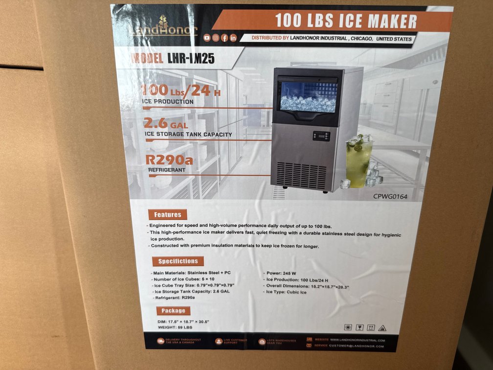 LandHonor 100Lbs Ice Maker