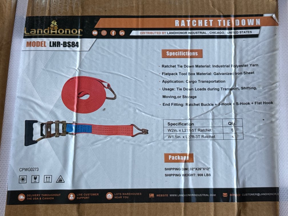 LandHonor Ratchet Tie Downs