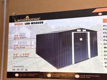 LandHonor 6âx8â Galvanized Apex Roof Metal Shed