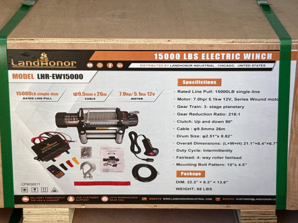 LandHonor 15,000Lbs Electric Wench