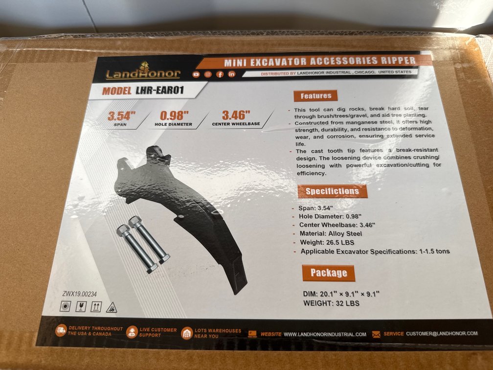 LandHonor Mini Excavator Accessories Ripper