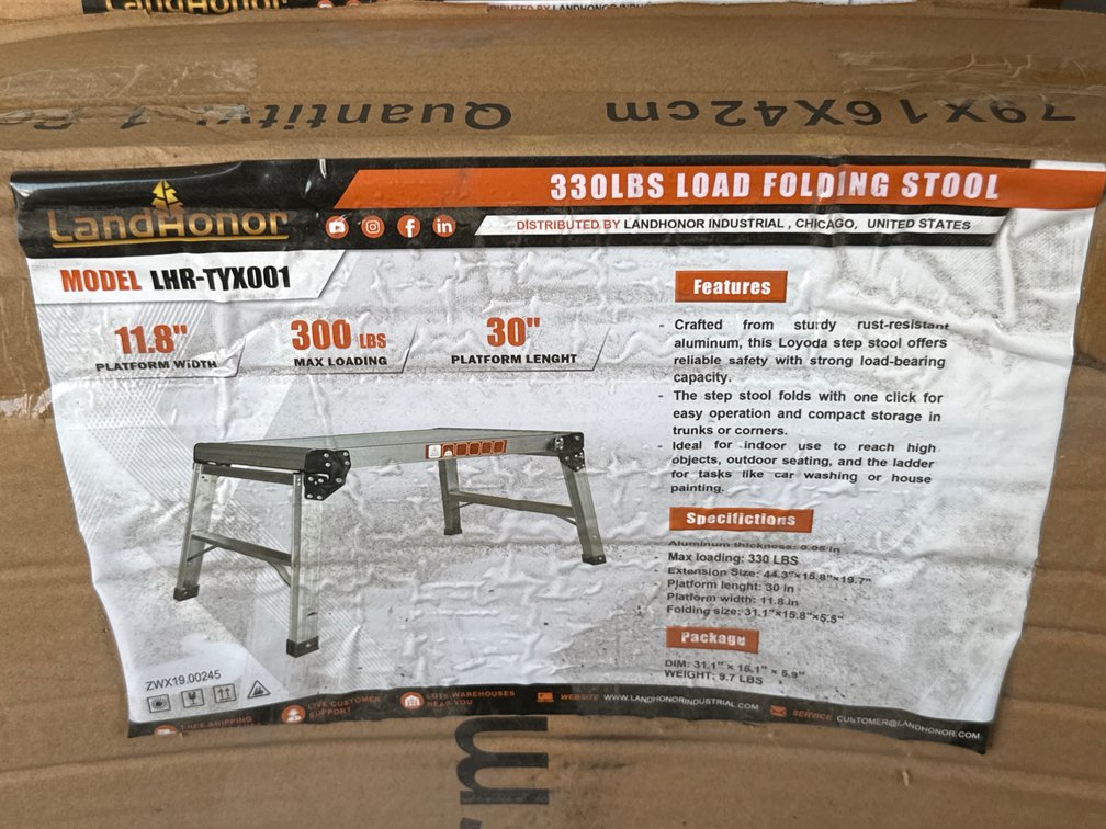 LandHonor 330Lbs Load Folding Stool