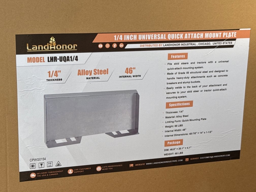 LandHonor 1/4” Universal Quick Attach Mount Plate