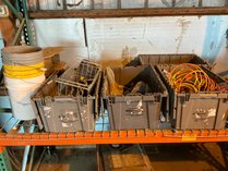 Storage Totes With Hardware And Supplies
