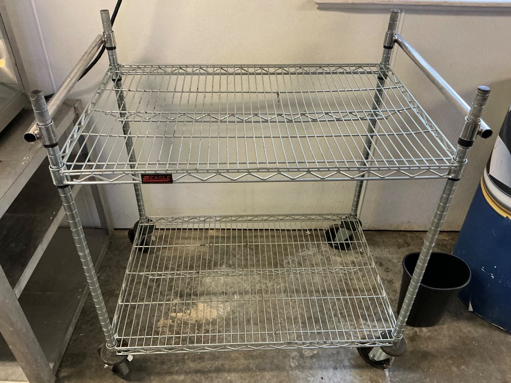 Eagle 2-Tier Wire Utility Cart On Casters